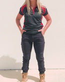 WP-4W Ladies Stretch Cuffed Work Pants - Navy