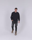 Fleece Crew Neck Sloppy Joe - Navy