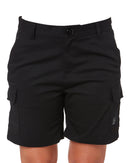 Ladies Staple Cargo Shorts - Black