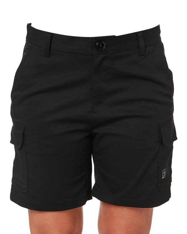 Ladies Staple Cargo Shorts - Black