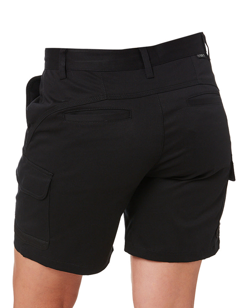 Unit Ladies Staple Cargo Shorts - Black