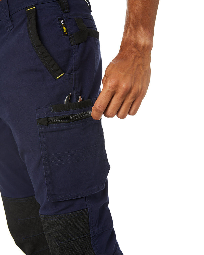 Flex and Move Stretch Utility Zip Cargo Pant - Navy