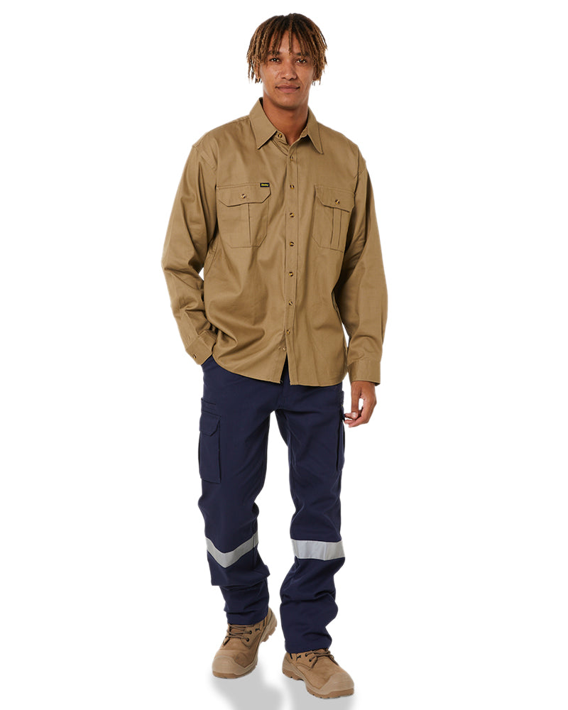 Original Cotton Drill LS Shirt - Khaki