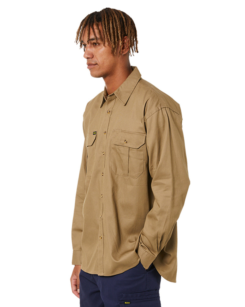 Original Cotton Drill LS Shirt - Khaki