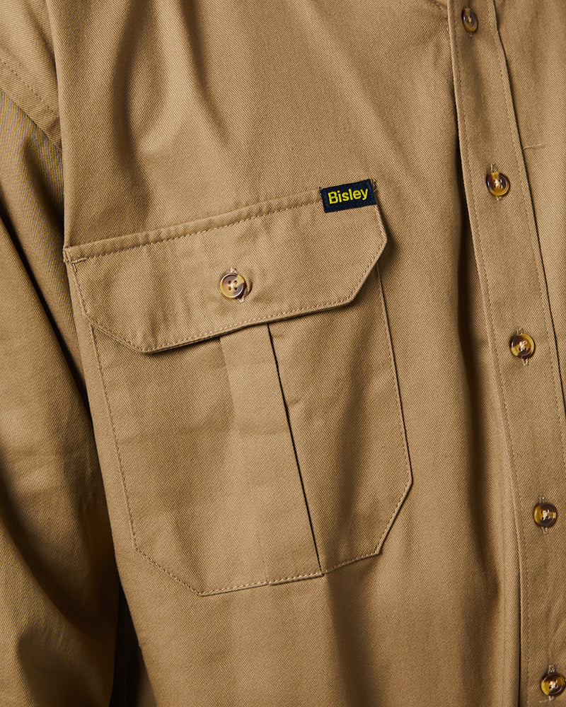 Original Cotton Drill LS Shirt - Khaki