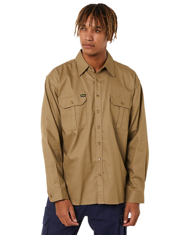 Original Cotton Drill LS Shirt - Khaki