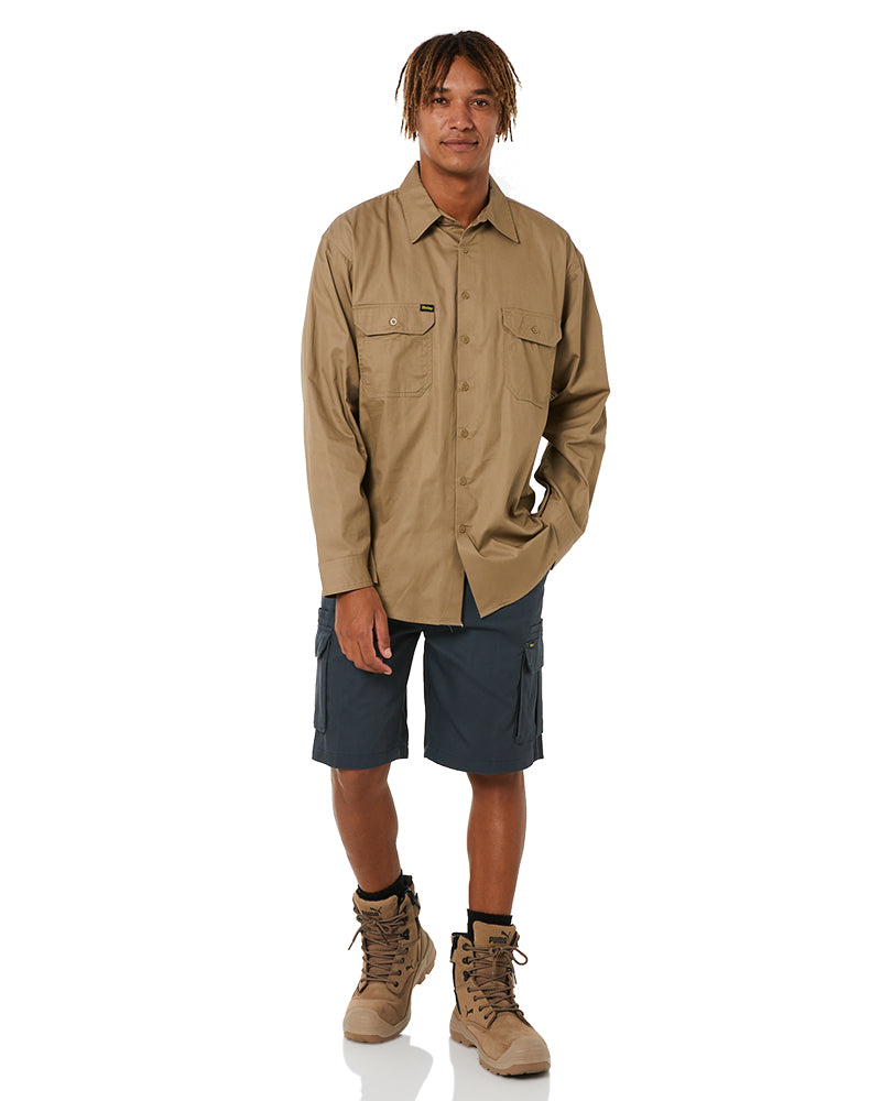 Cool Lightweight Drill Shirt LS - Khaki