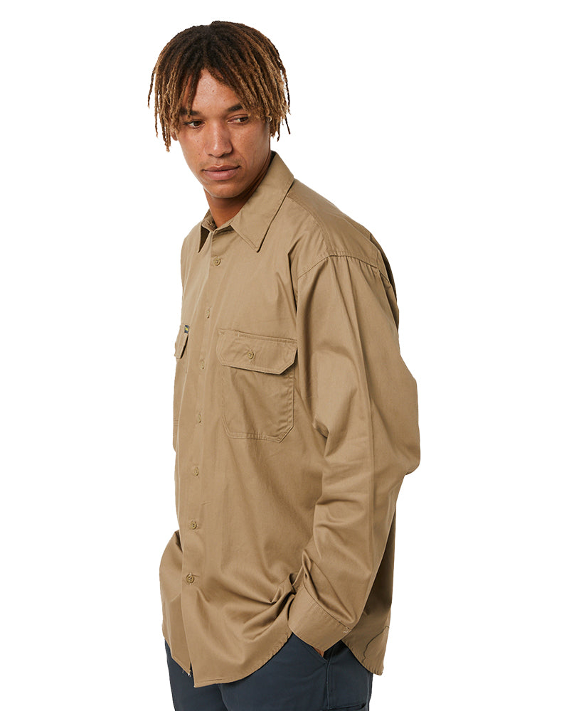 Cool Lightweight Drill Shirt LS - Khaki