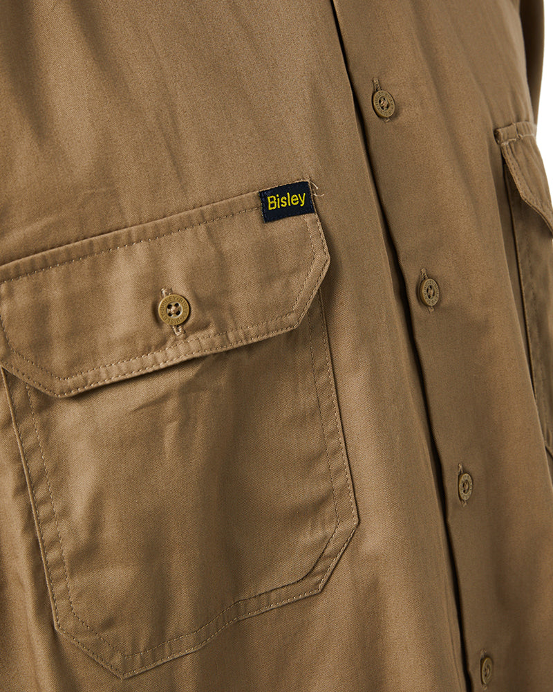 Cool Lightweight Drill Shirt LS - Khaki