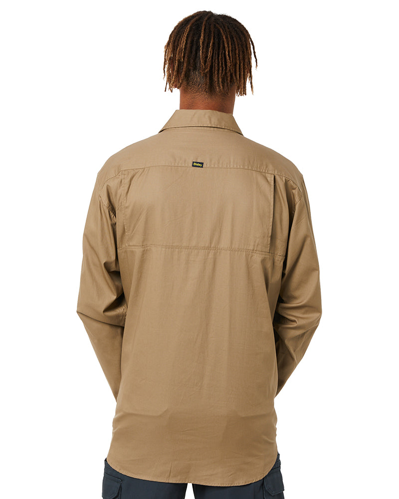 Cool Lightweight Drill Shirt LS - Khaki