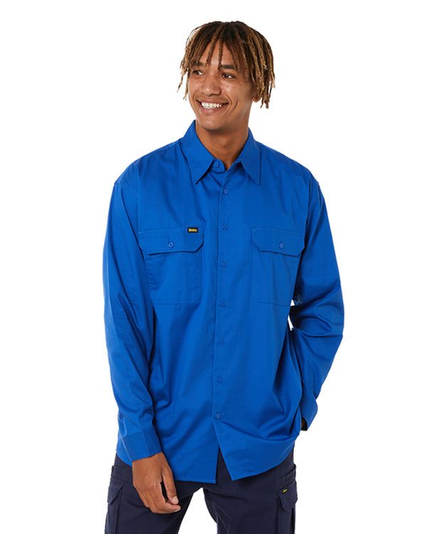 Cool Lightweight Drill Shirt LS - Royal