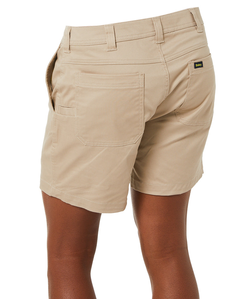 Stretch Cotton Short Short - Stone