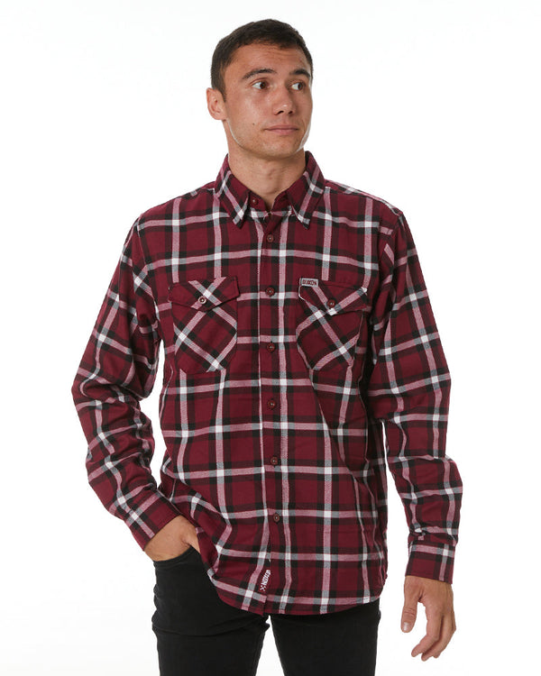 Cellar Flannel - Red White Black Plaid