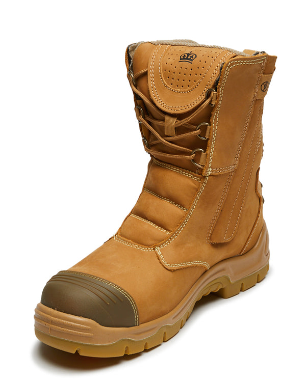 Bennu Rigger High Leg Zip Side Safety Boot - Wheat