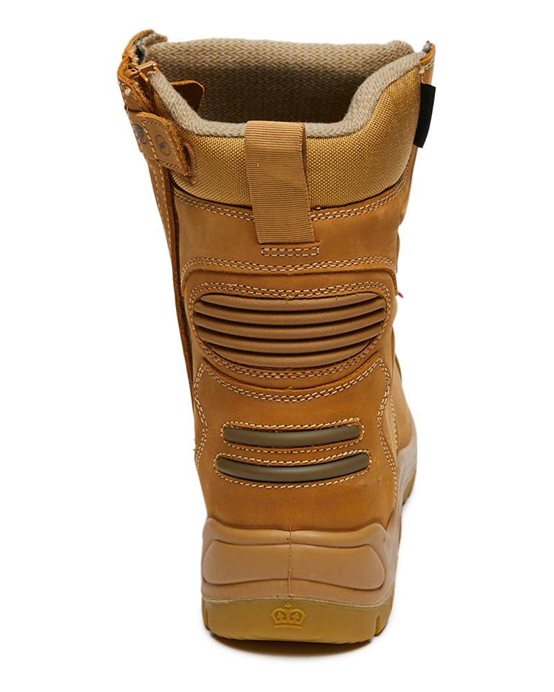 Bennu Rigger High Leg Zip Side Safety Boot - Wheat
