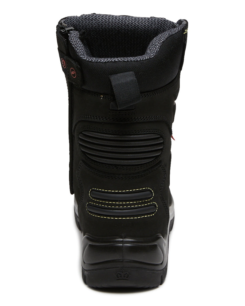 Bennu Rigger High Leg Zip Side Safety Boot - Black