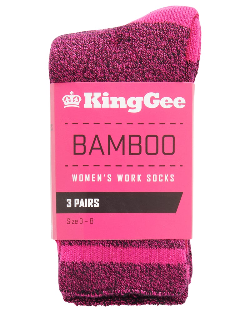 Bamboo Socks 3 pack - Pink/Marle