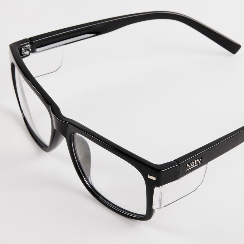 Kenneth Safety Glasses - Black/Clear