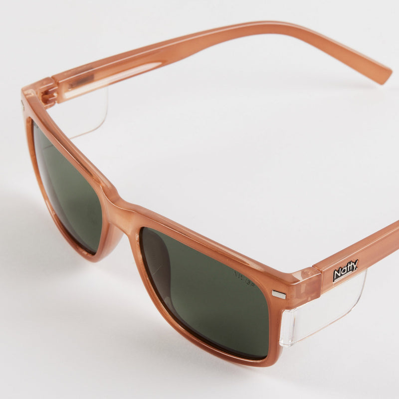 Kenneth Polarised Safety Glasses - Caramel/Smoke