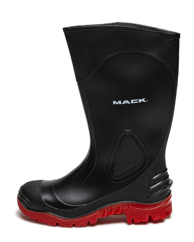 Pour Safety Gumboot - Black/Red