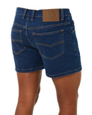 Denim Trucker Shorts - Denim