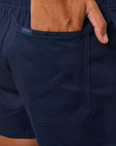 Elastic Waist Shorts - Navy