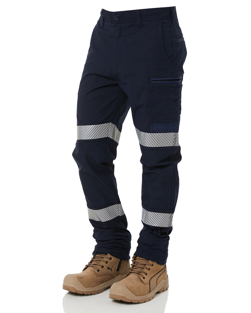 Taped Stretch Pants - Navy