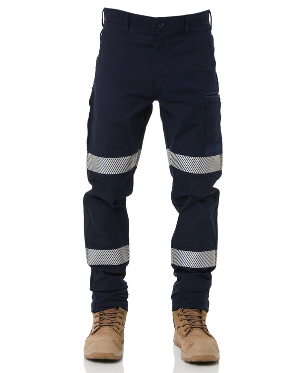 Taped Stretch Pants - Navy