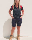 Womens Stretch Cotton Short - Navy