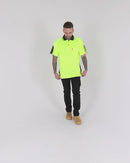 Hi-Vis Galaxy Sublimated Polo - Yellow/Navy