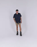 Stretch Cotton Short Short - Khaki