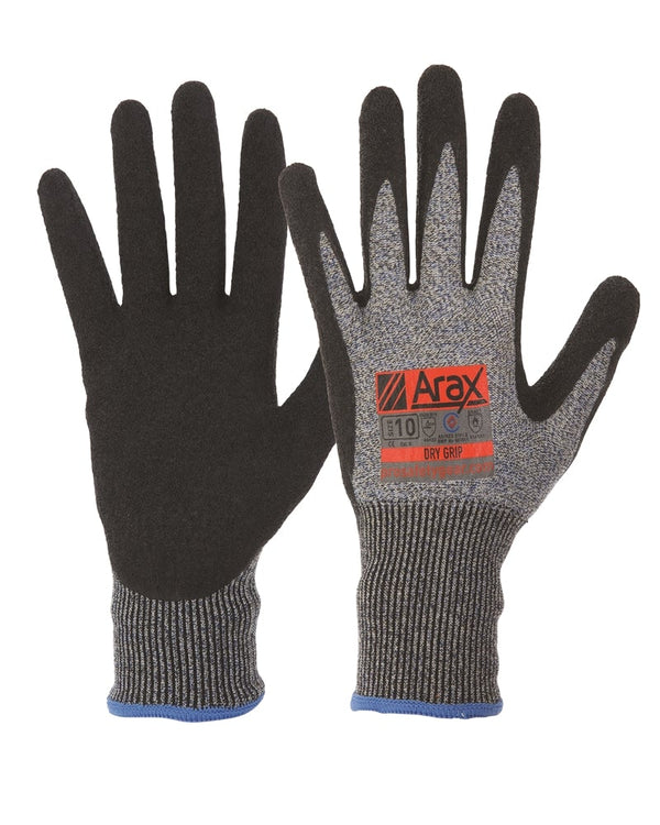 Arax Dry Grip Glove - Black/Grey