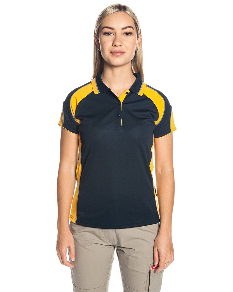 Murray Ladies Polo - Navy/Gold