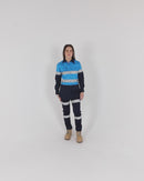 Ladies Hi Vis Lightweight LS Shirt - Blue/Navy