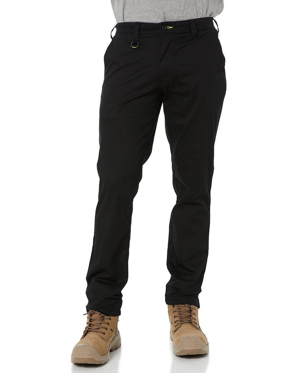 Stretch Cotton Drill Work Pants - Black