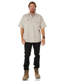 Stretch Cotton Drill Work Pants - Black