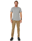Stretch Cotton Drill Work Pants - Khaki