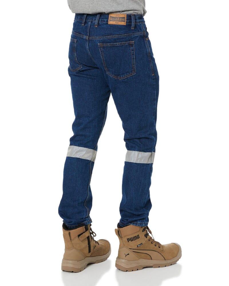 Taped Rough Rider Denim Jean - Navy