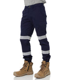 Tradies Taped Biomotion Stretch Cotton Drill Cargo Cuffed Pants Value Pack - Navy