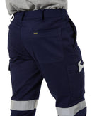 Taped Biomotion Stretch Cotton Drill Cargo Cuffed Pants - Navy
