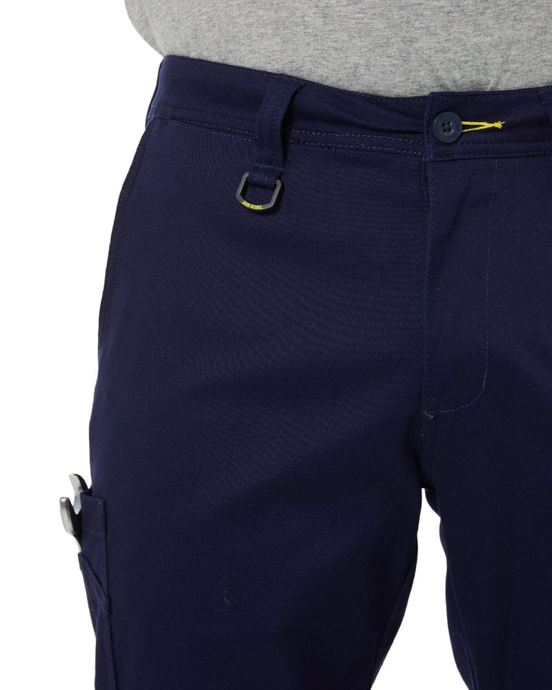 Taped Biomotion Stretch Cotton Drill Cargo Cuffed Pants - Navy