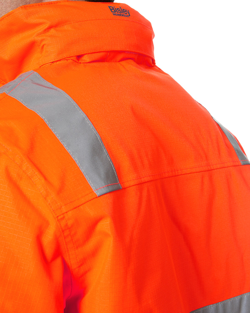 Hi Vis Taped Wet Weather Bomber Jacket - Orange