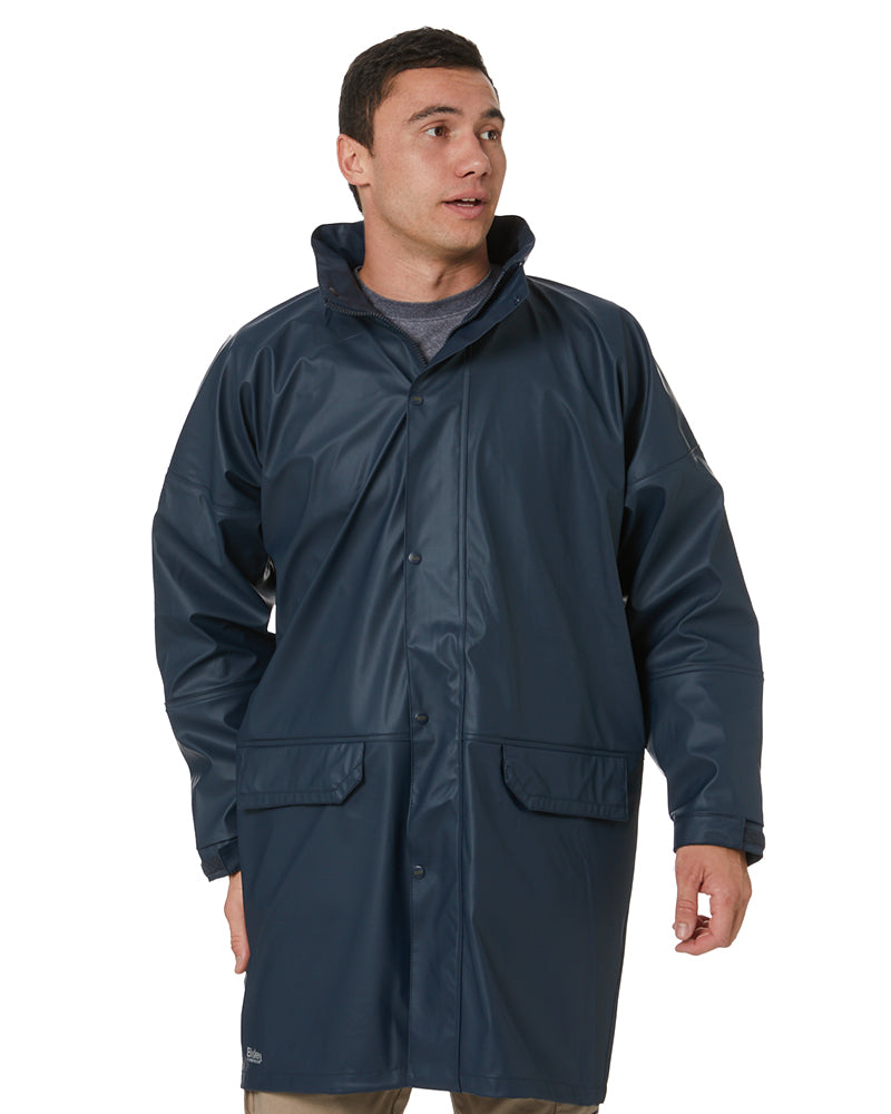 Bisley Stretch PU Rain Coat - Navy | Buy Online