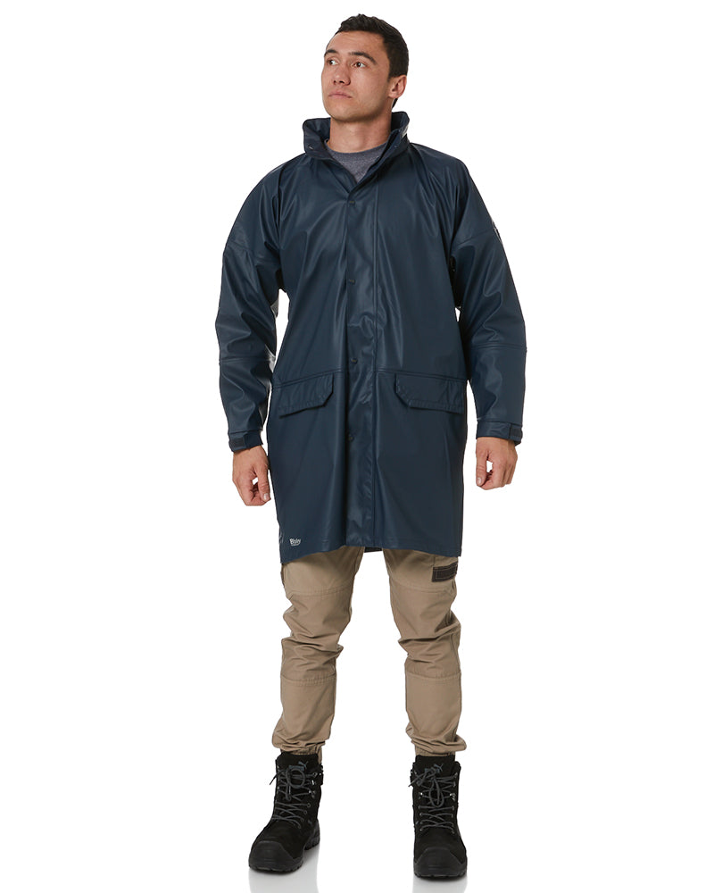 Stretch PU Rain Coat - Navy