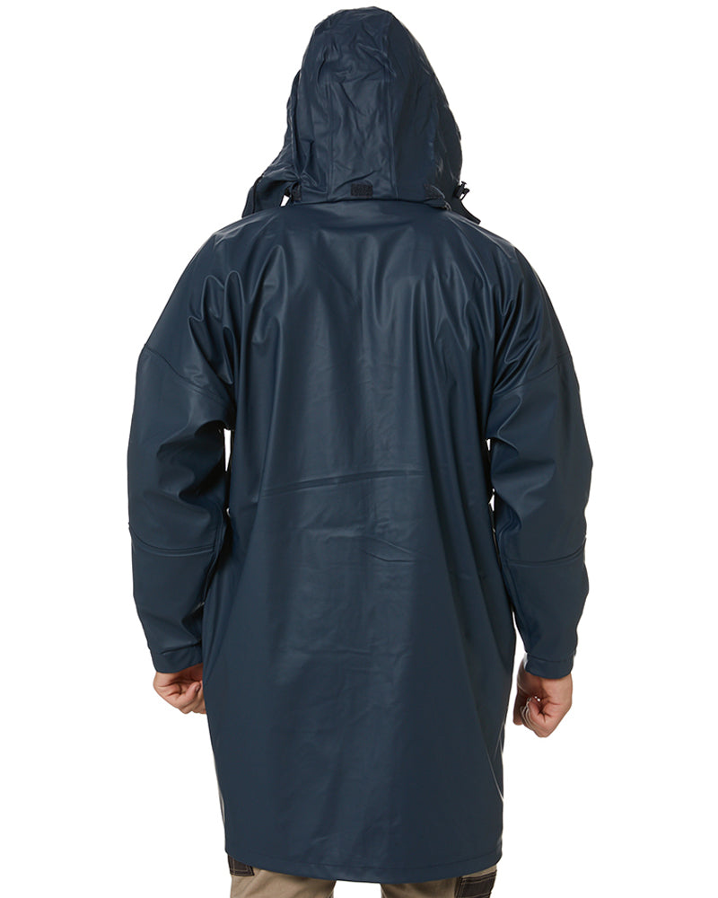 Stretch PU Rain Coat - Navy