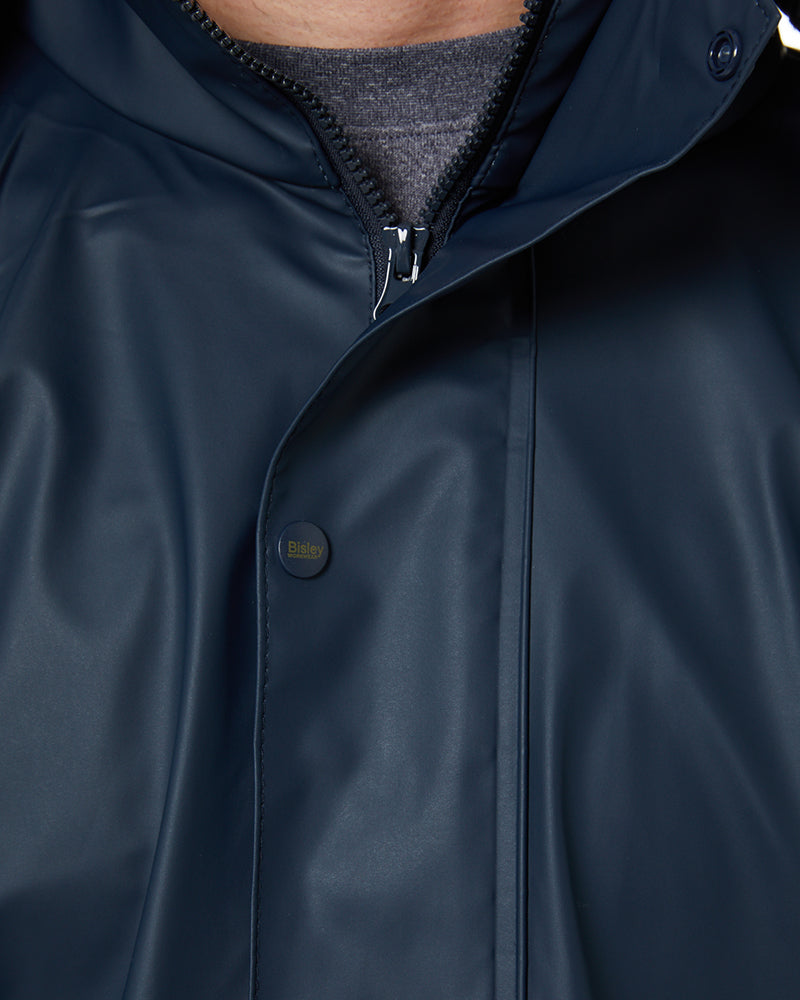 Stretch PU Rain Coat - Navy