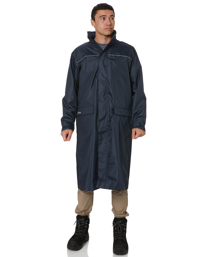 Long Rain Coat - Navy
