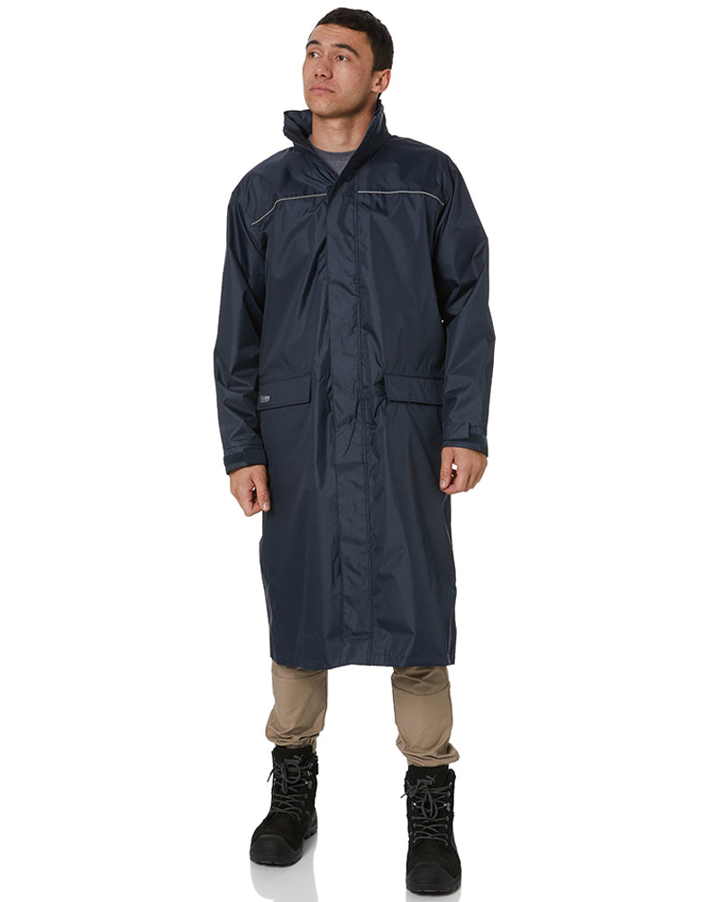 Long Rain Coat - Navy