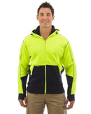 Hi Vis Fleece Hoodie - Yellow/Navy
