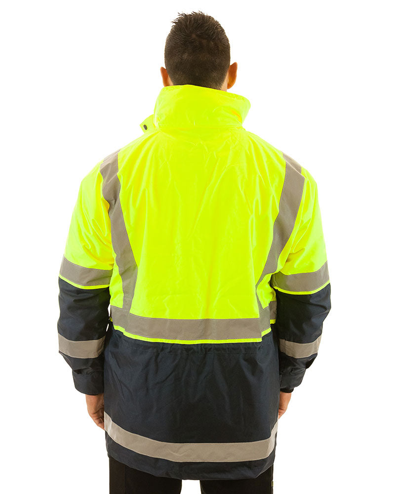 5 in 1 Rain Jacket - Yellow/Navy